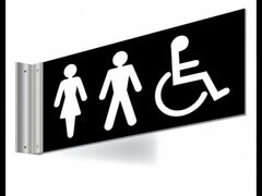 Semn pentru toaleta cu doua fete